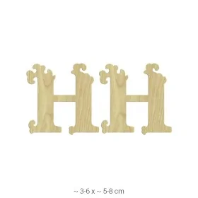 KD227 Dekoratif "H" Harfi Ahşap Boyanabilir Obje